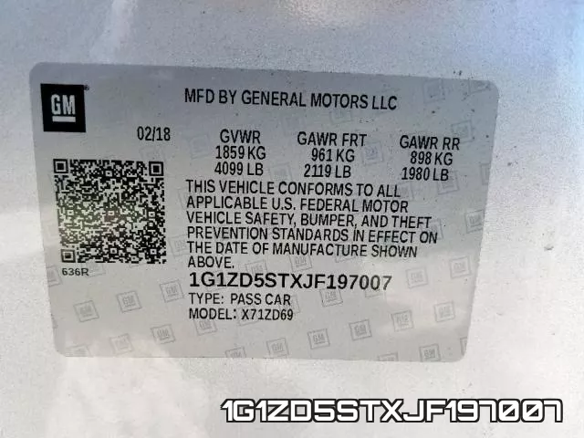 1G1ZD5STXJF197007 фото 2