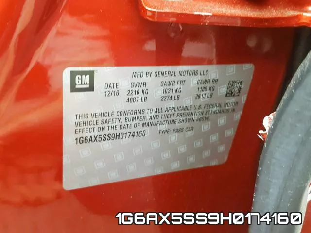 1G6AX5SS9H0174160 фото 2