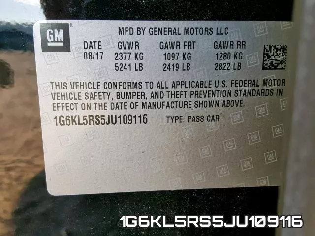 1G6KL5RS5JU109116 фото 2