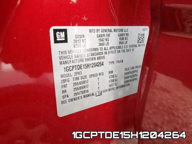 1GCPTDE15H1204264 фото 2