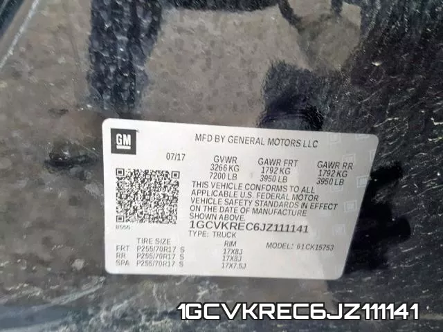 1GCVKREC6JZ111141 фото 2