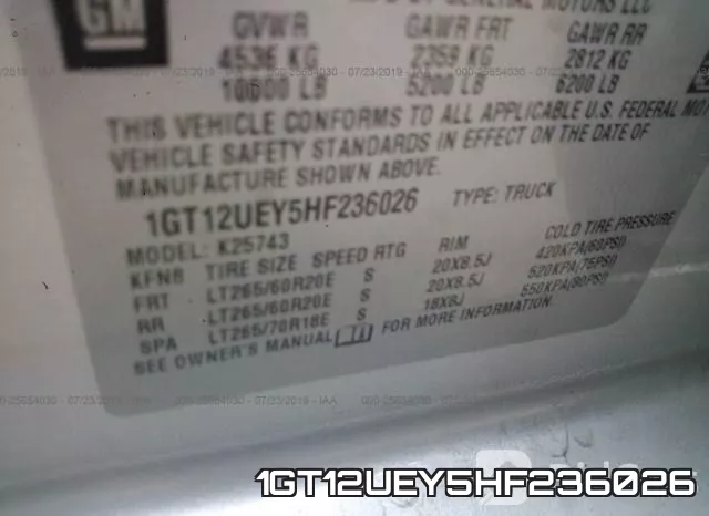 1GT12UEY5HF236026 фото 10
