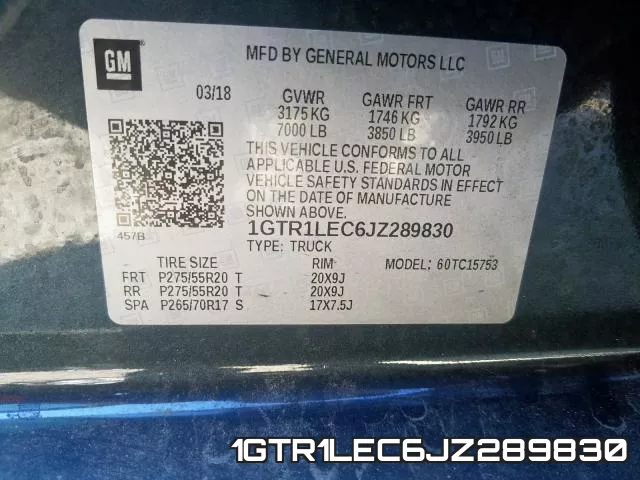 1GTR1LEC6JZ289830 фото 2