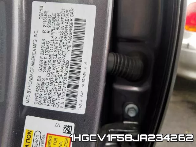 1HGCV1F58JA234262 фото 2