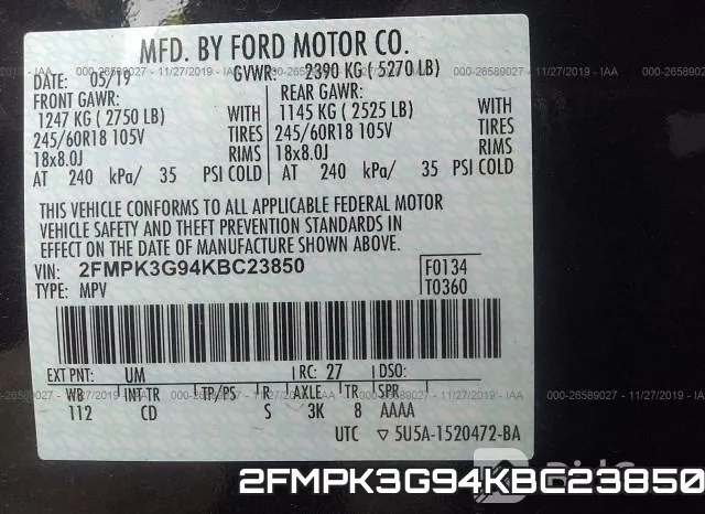 2FMPK3G94KBC23850 фото 10
