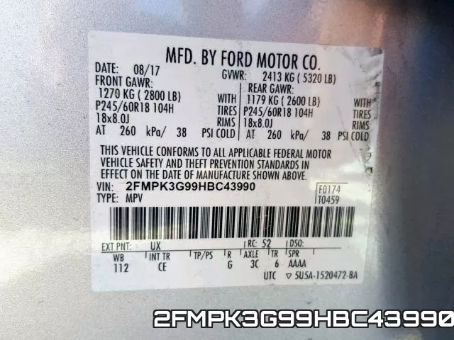 2FMPK3G99HBC43990 фото 2