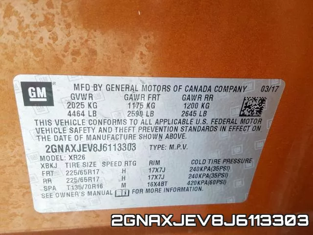 2GNAXJEV8J6113303 фото 2