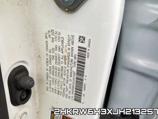 2HKRW6H3XJH213257 фото 2