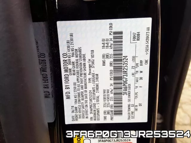 3FA6P0G73JR253524 фото 2