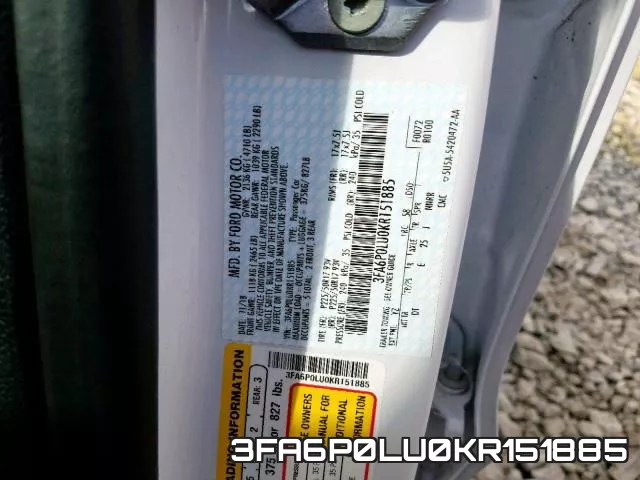 3FA6P0LU0KR151885 фото 2