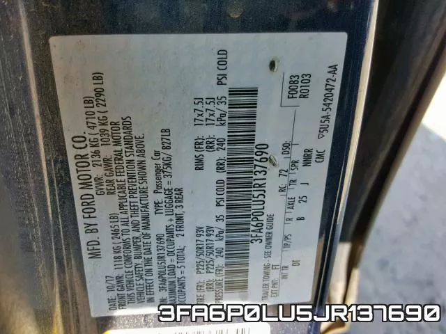 3FA6P0LU5JR137690 фото 2