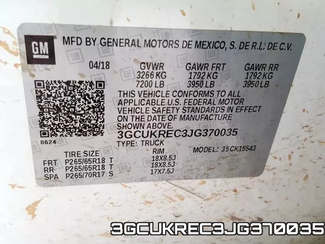 3GCUKREC3JG370035 фото 2