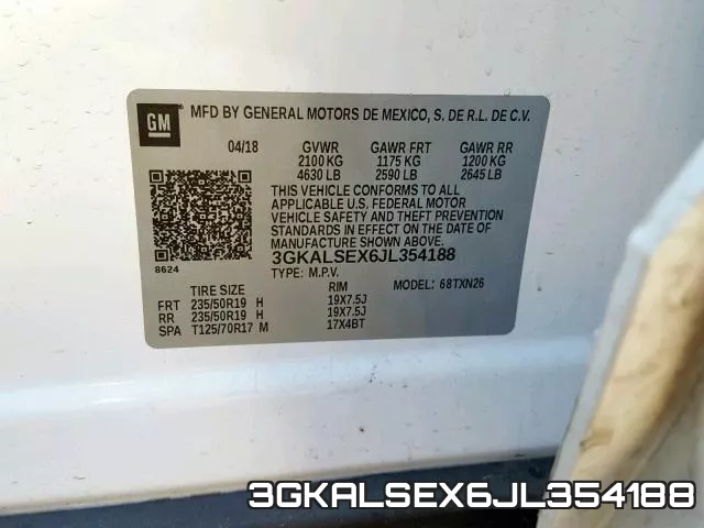 3GKALSEX6JL354188 фото 2