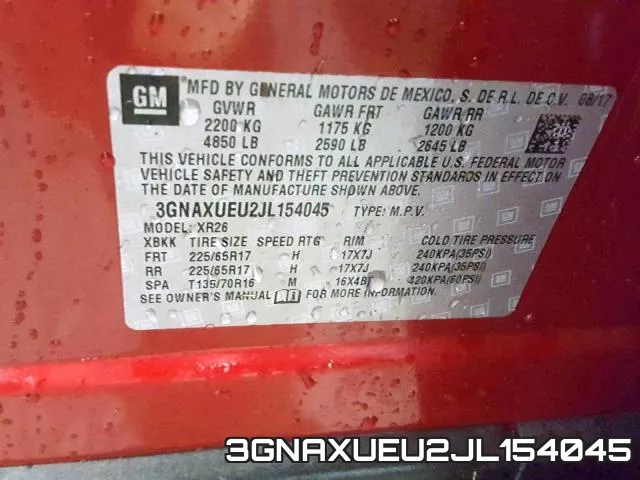 3GNAXUEU2JL154045 фото 2