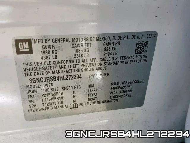 3GNCJRSB4HL272294 фото 2