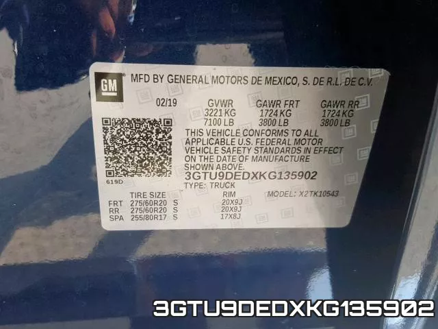 3GTU9DEDXKG135902 фото 2