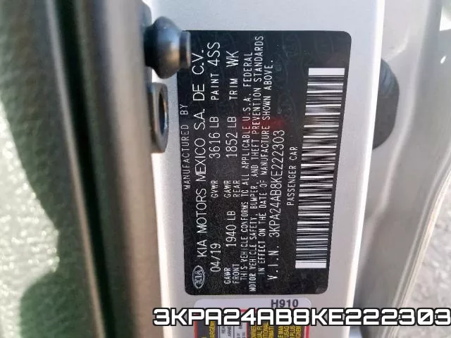 3KPA24AB8KE222303 фото 2