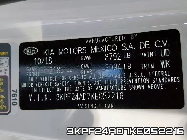 3KPF24AD7KE052216 фото 2
