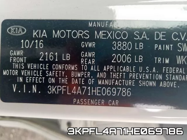 3KPFL4A71HE069786 фото 2