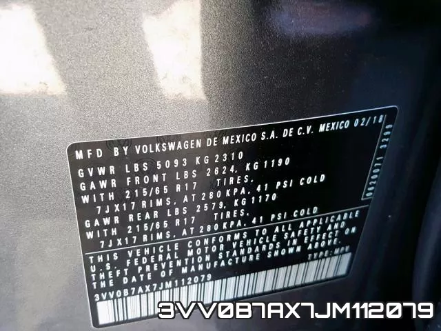 3VV0B7AX7JM112079 фото 2