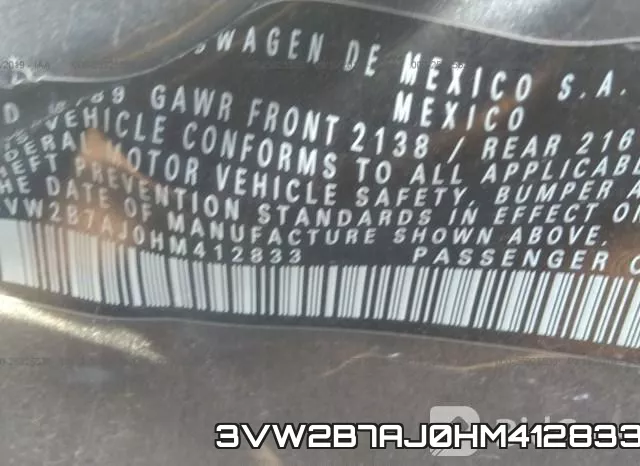 3VW2B7AJ0HM412833 фото 10