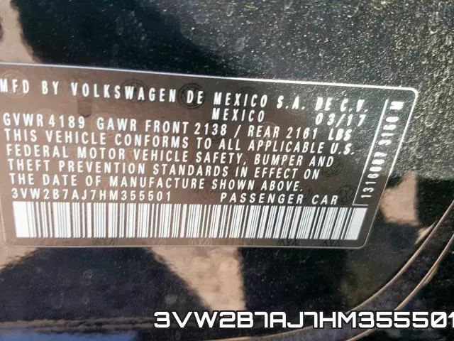 3VW2B7AJ7HM355501 фото 2