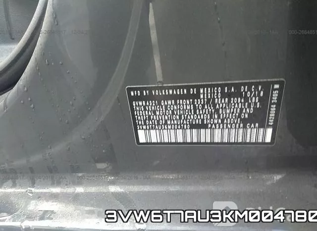 3VW6T7AU3KM004780 фото 8