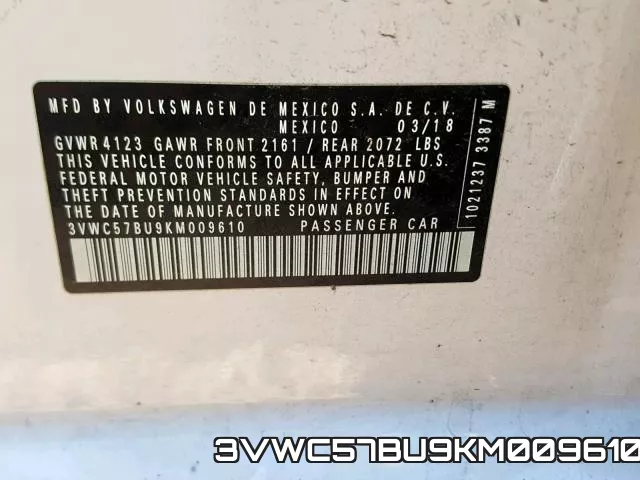 3VWC57BU9KM009610 фото 2