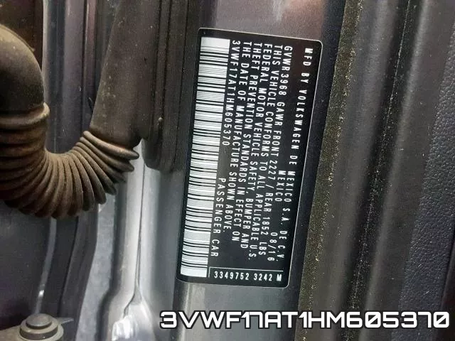 3VWF17AT1HM605370 фото 2