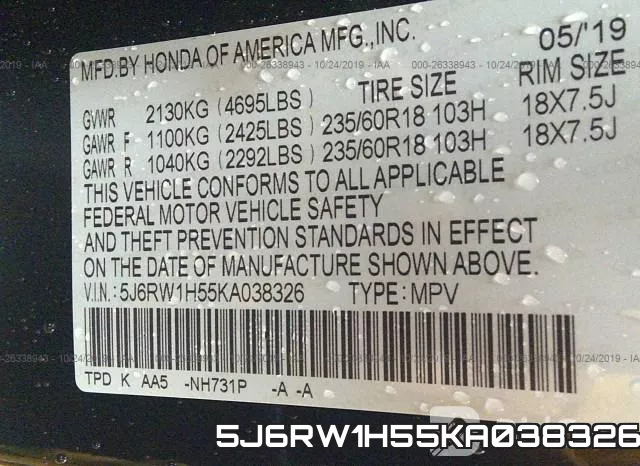 5J6RW1H55KA038326 фото 10