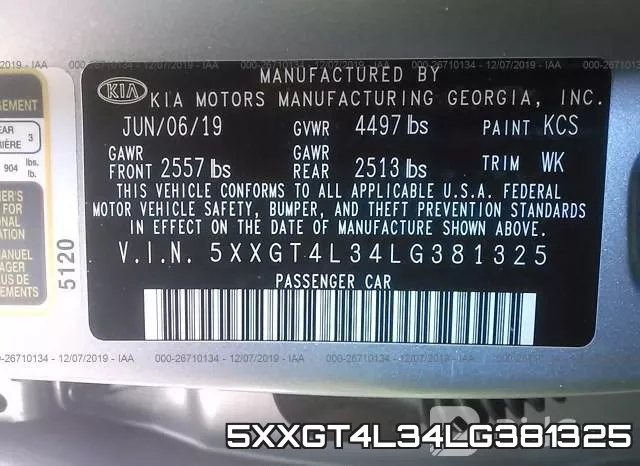 5XXGT4L34LG381325 фото 9