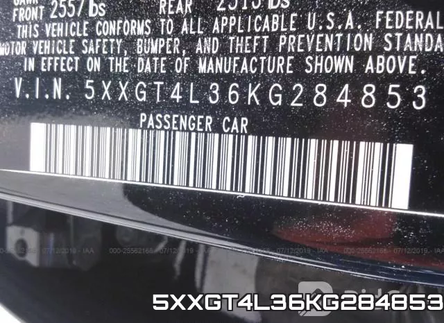 5XXGT4L36KG284853 фото 10