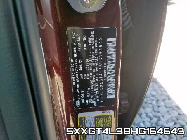 5XXGT4L38HG164643 фото 2