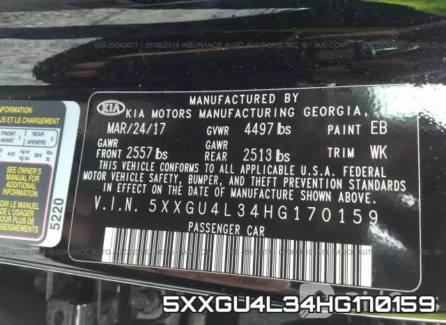 5XXGU4L34HG170159 фото 10