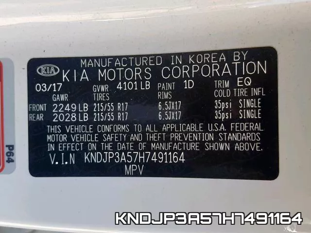 KNDJP3A57H7491164 фото 2