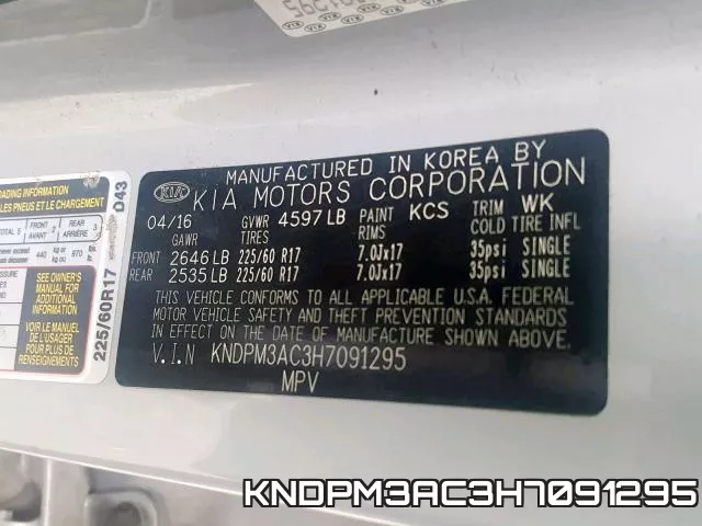 KNDPM3AC3H7091295 фото 2