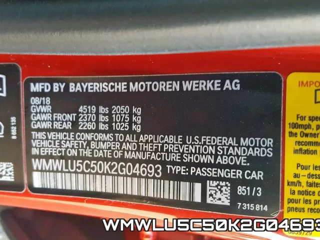 WMWLU5C50K2G04693 фото 2