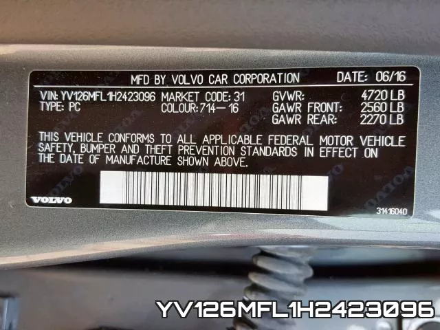 YV126MFL1H2423096 фото 2