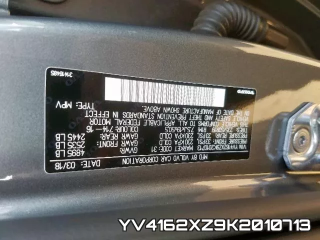 YV4162XZ9K2010713 фото 2