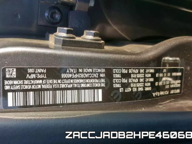 ZACCJADB2HPE46068 фото 2