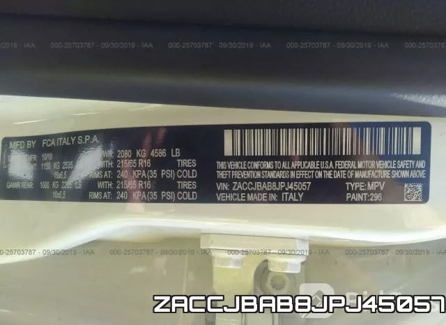 ZACCJBAB8JPJ45057 фото 10