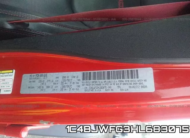 1C4BJWFG3HL683075 фото 7
