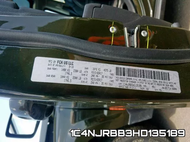 1C4NJRBB3HD135189 фото 2