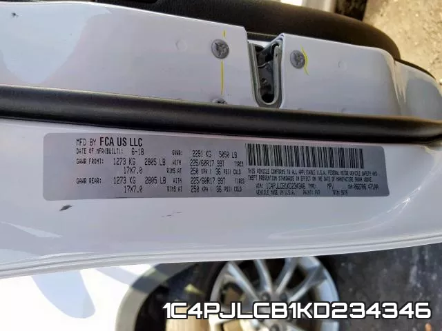 1C4PJLCB1KD234346 фото 2