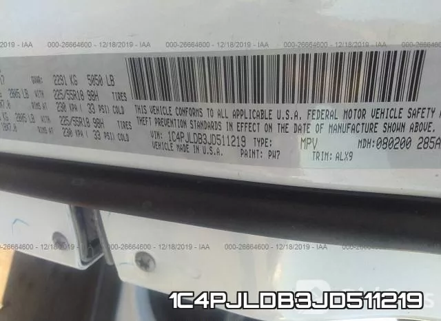1C4PJLDB3JD511219 фото 9