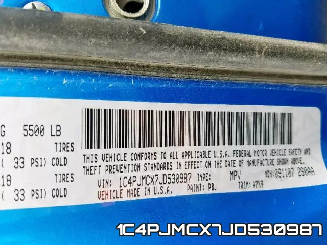 1C4PJMCX7JD530987 фото 2