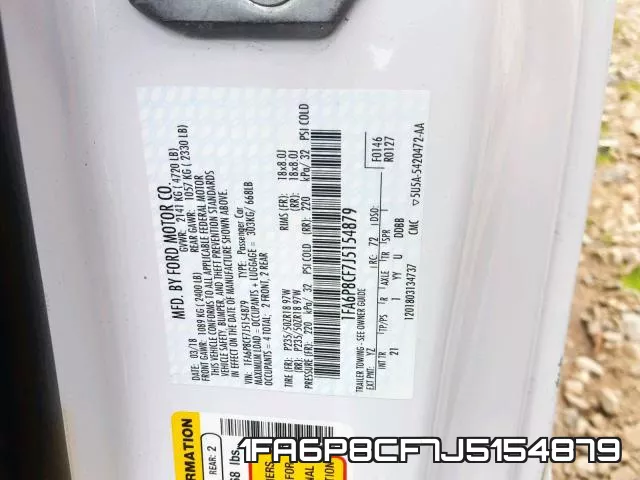 1FA6P8CF7J5154879 фото 2