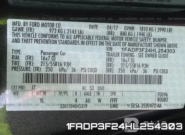 1FADP3F24HL254303 фото 10