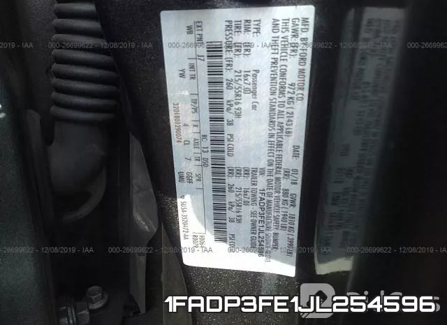 1FADP3FE1JL254596 фото 10