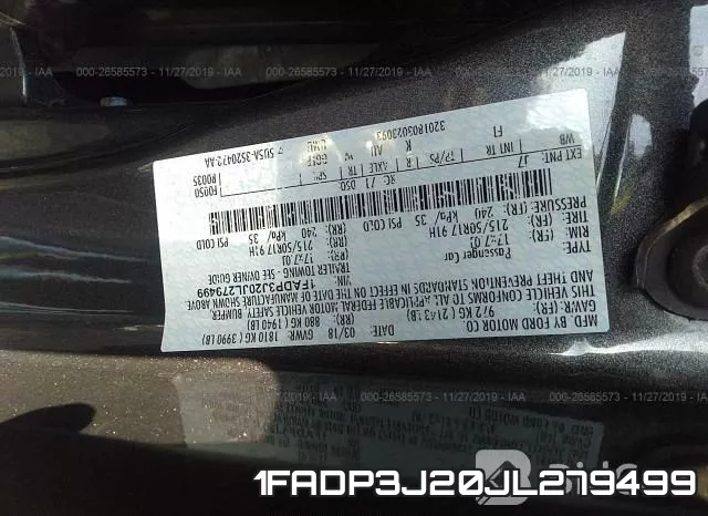 1FADP3J20JL279499 фото 10